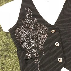 Halter Pinstripe Vest
